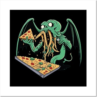 Cthulhu pizza Posters and Art